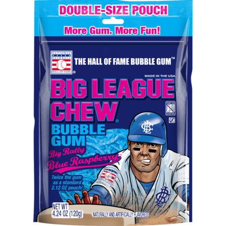 BIG LEAGUE CHEW BLC Double Play Pouch Blue Ras, PK12 66162